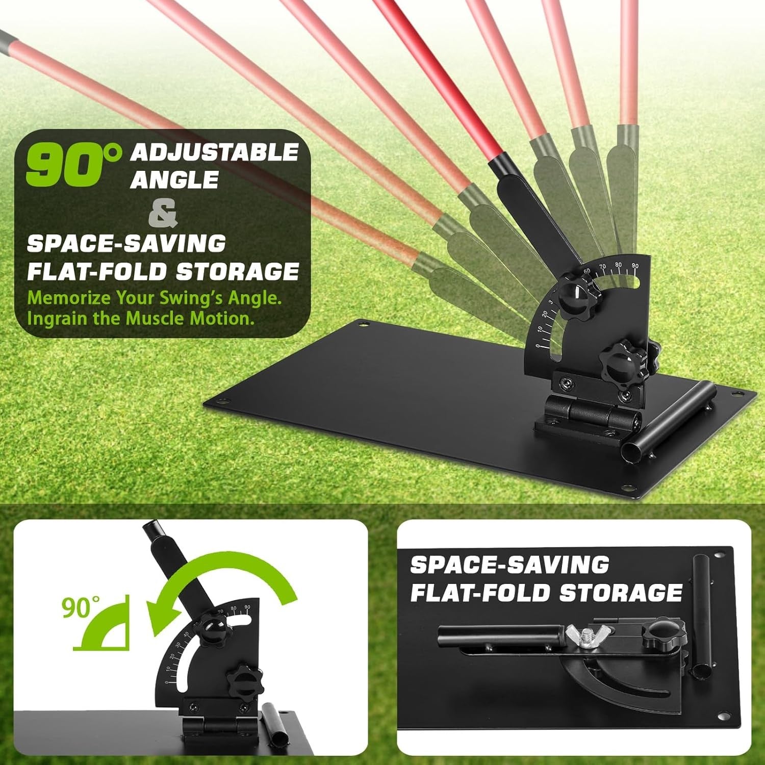 Golf Alignment Stick Holder Adjustable Swing Plane Trainer