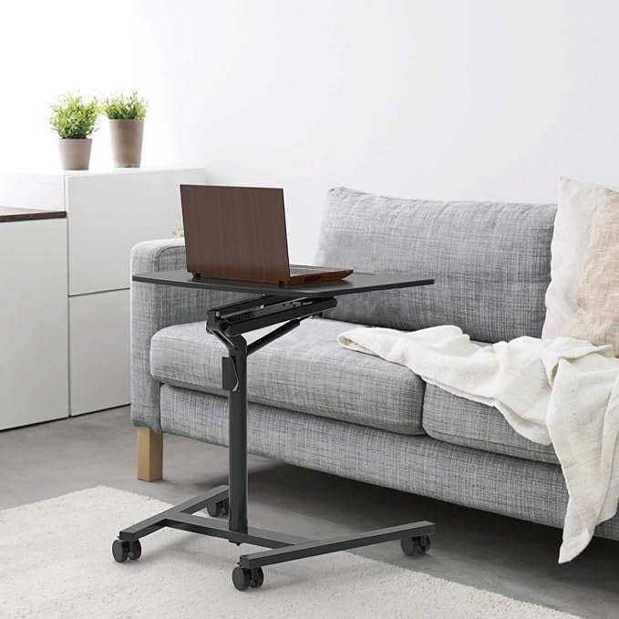 Adjustable Projector Laptop Stand on Wheels Sit Stand Mobile Workstation Desk