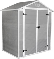 Outdoor Garden Storage Shed 6x4ft Plastic Box with Floor & Ventilation