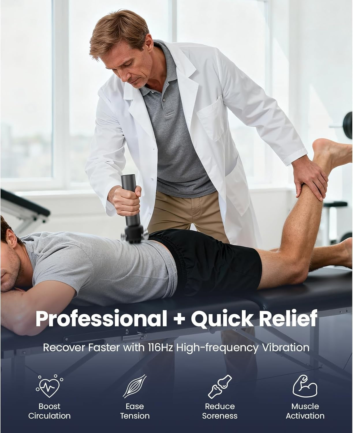 High Frequency Vibration Massage Gun Deep Tissue Muscle Relief Trigger Point