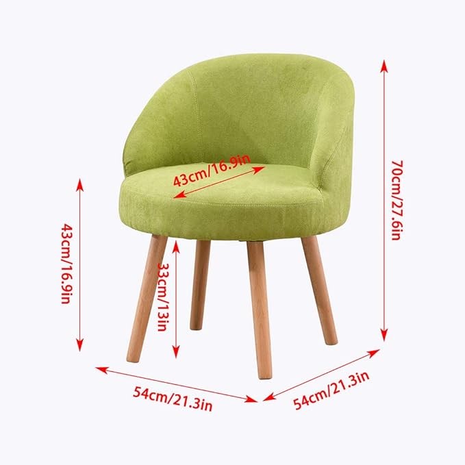 Set of 2 Green Accent Tub Chairs Small Lounge Sofa Upholstered Fabric
