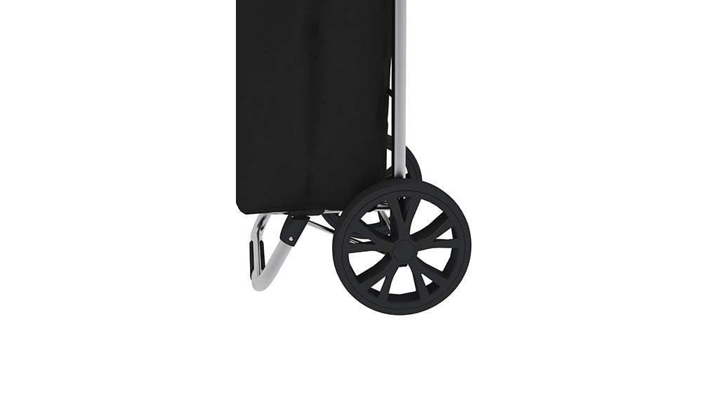 Army Green 50L Steel Shopping Trolley with XL Wheels & Foldable Design
