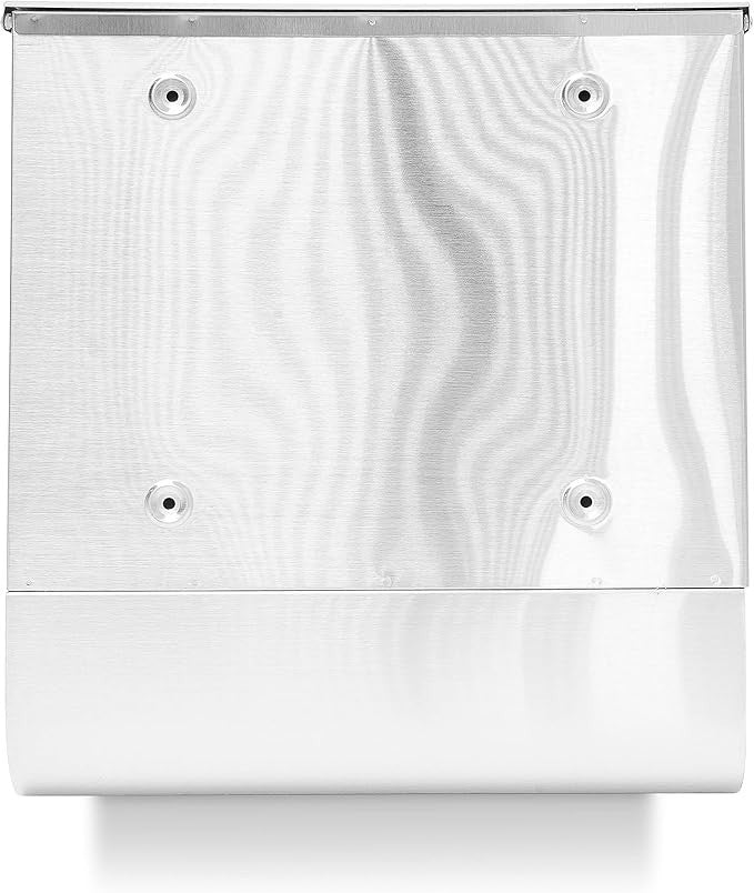 Wall Mounted Stainless Steel Mailbox Lockable Letterbox A4 Slot + Windows