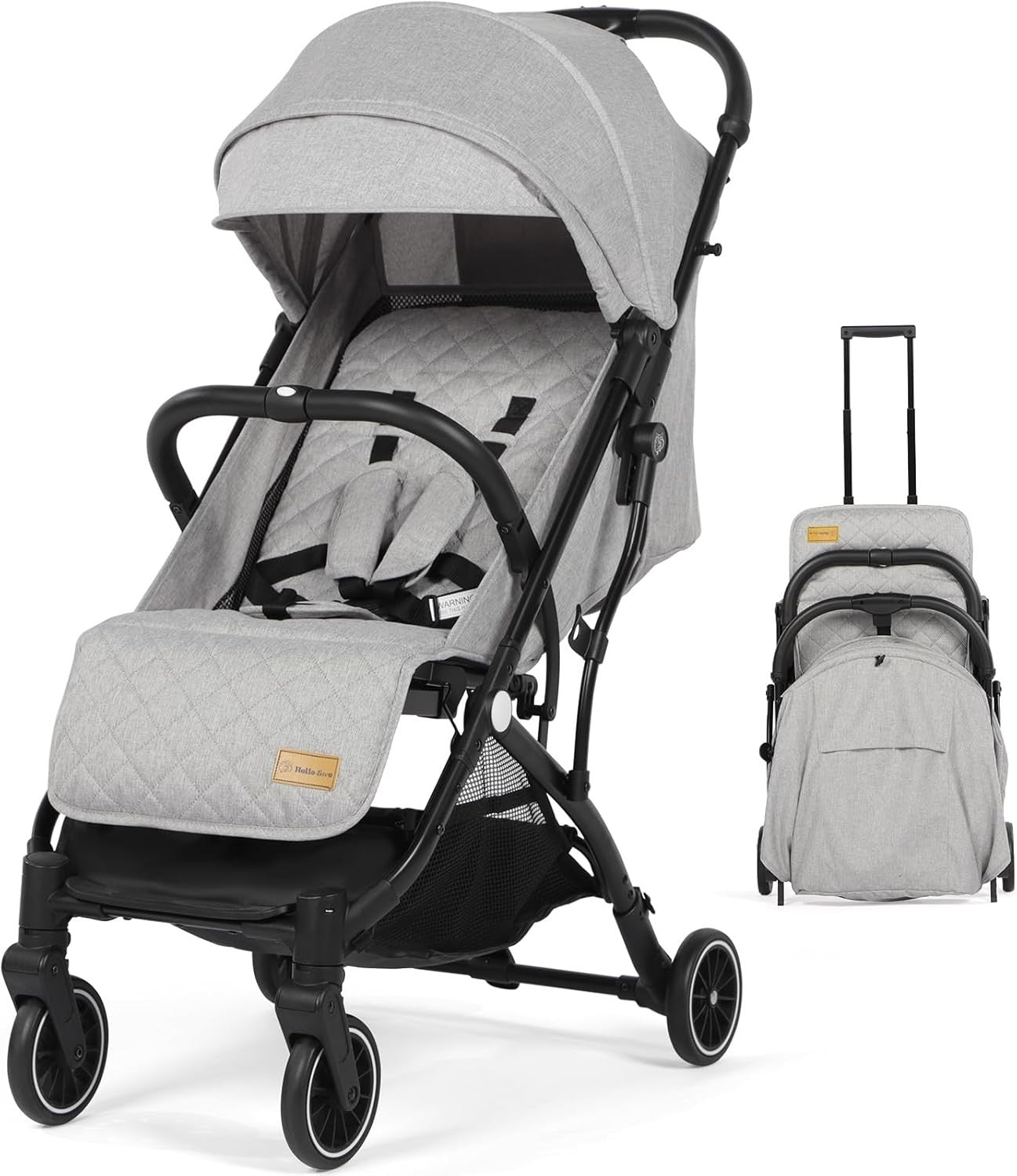 One-Hand Fold Baby Stroller Compact Travel Buggy Lightweight 0-15kg