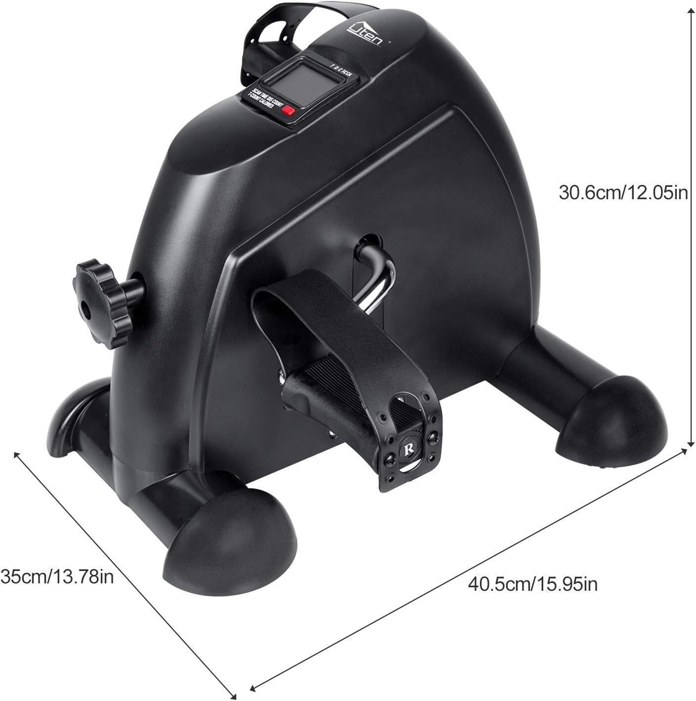 Mini Exercise Bike Pedal Exerciser w/ LCD Display, Adjustable Resistance Compact