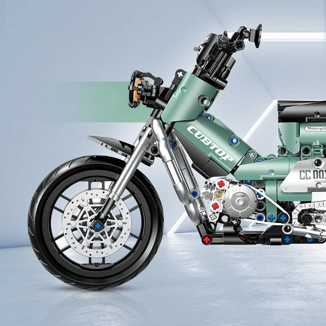 Highly Detailed 628-Piece Motorcycle Building Kit - Realistic Model for Adults &