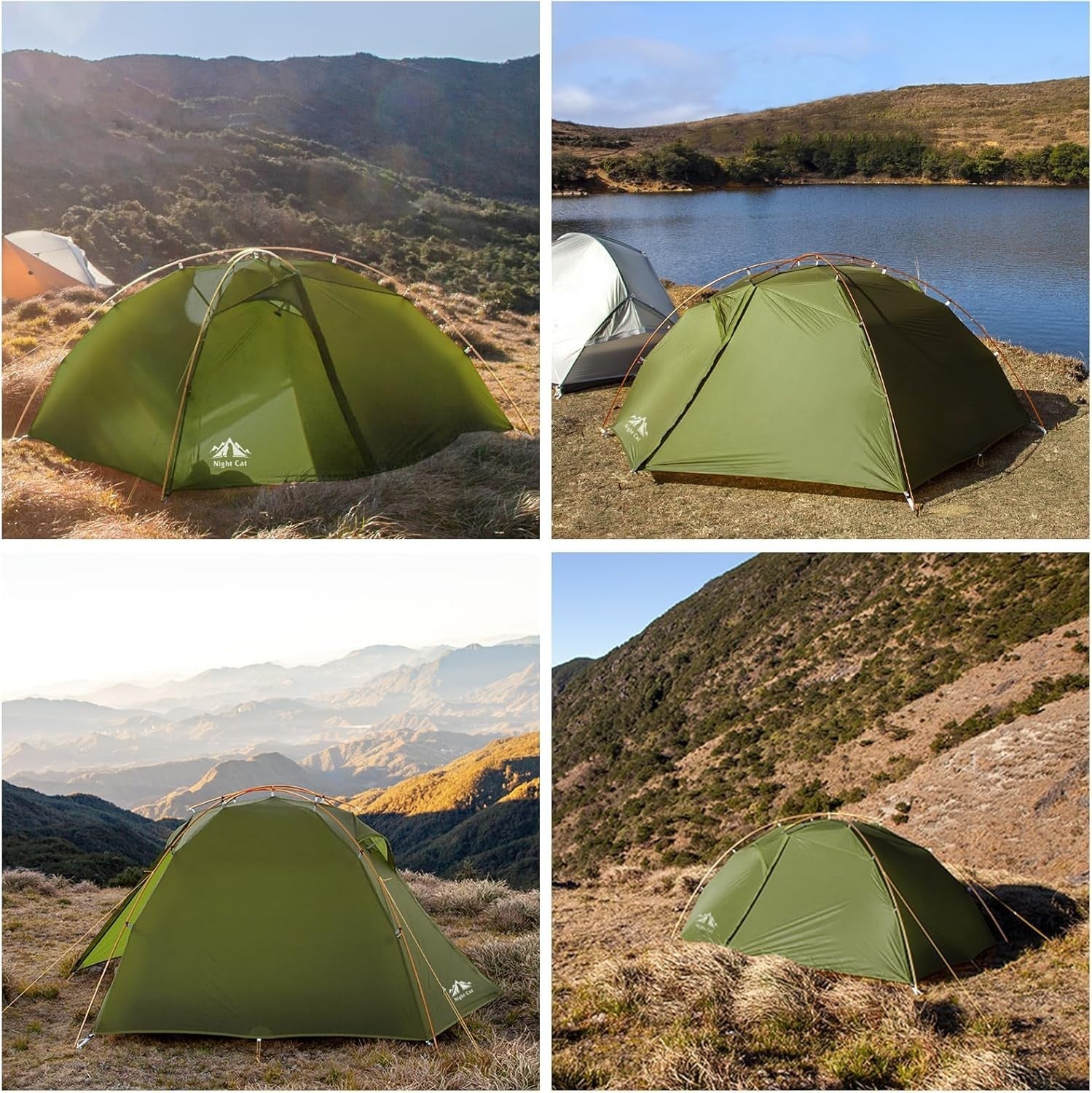 Waterproof 2 Person Camping Tent Lightweight Backpacking Easy Setup Hiking