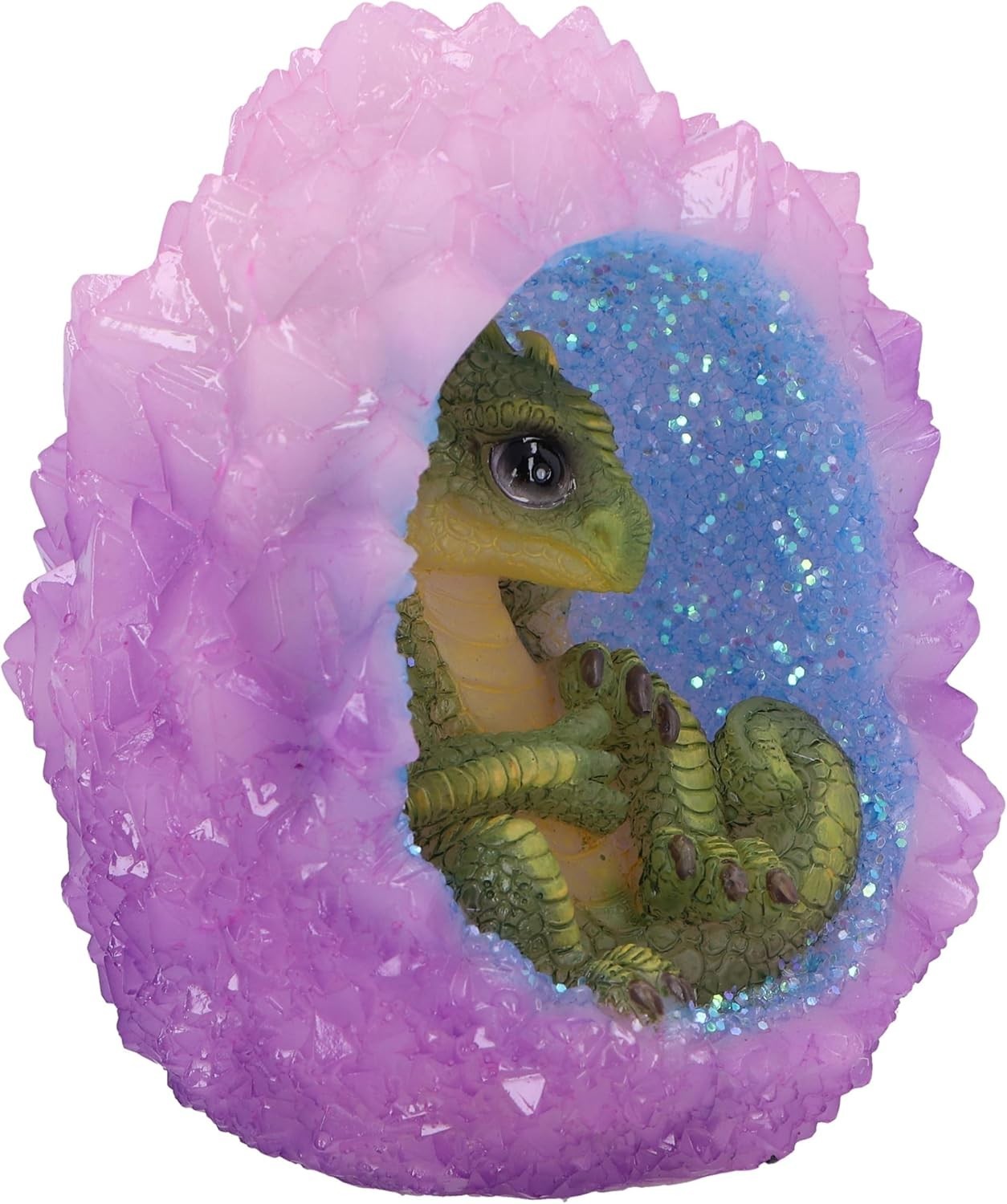 Pink Geode Dragon Egg Ornament 12.5cm | Crystal Nest Figurine | Fantasy Gift
