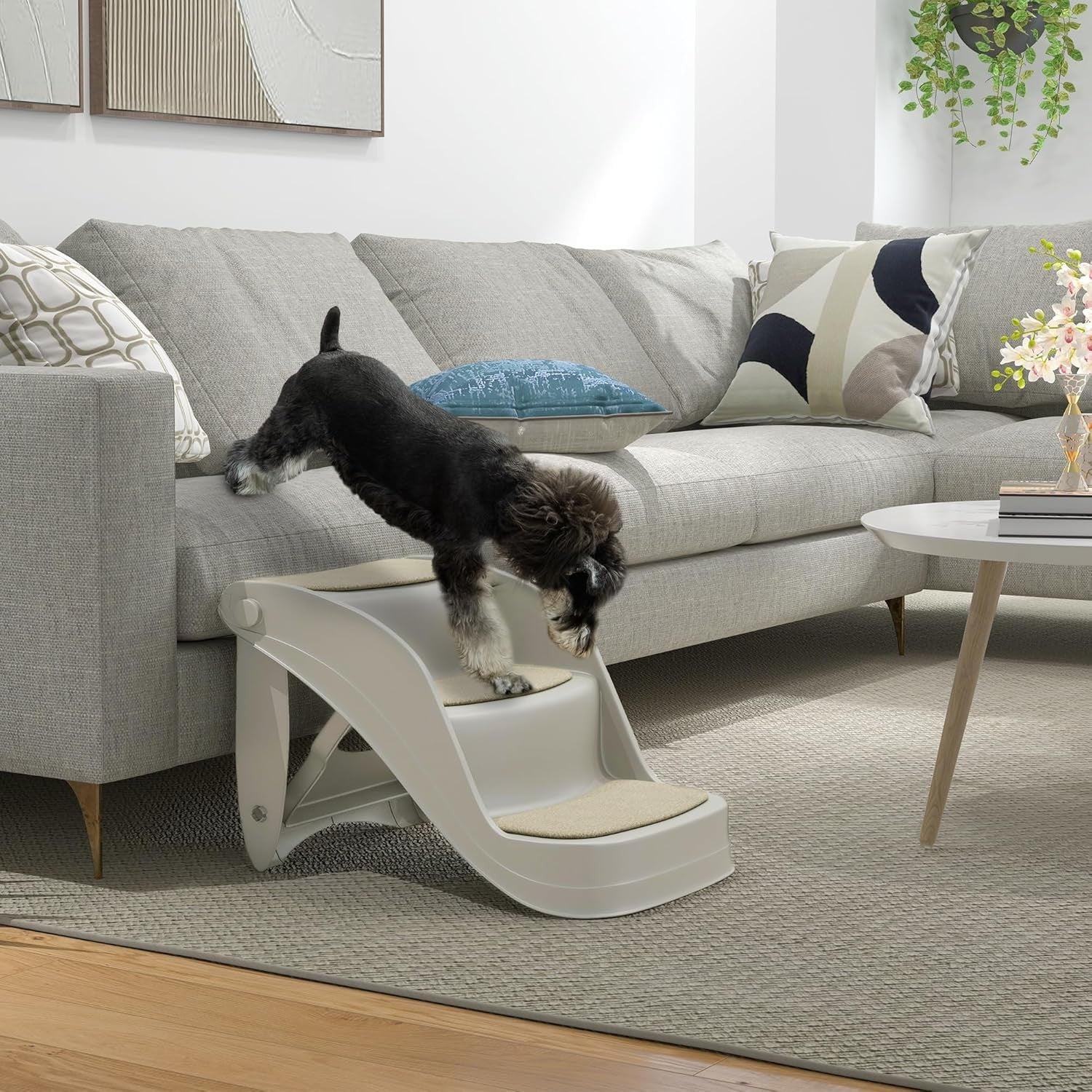 Foldable Dog Steps 3 Tier Pet Stairs Non Slip for Bed Sofa 49x38x38cm