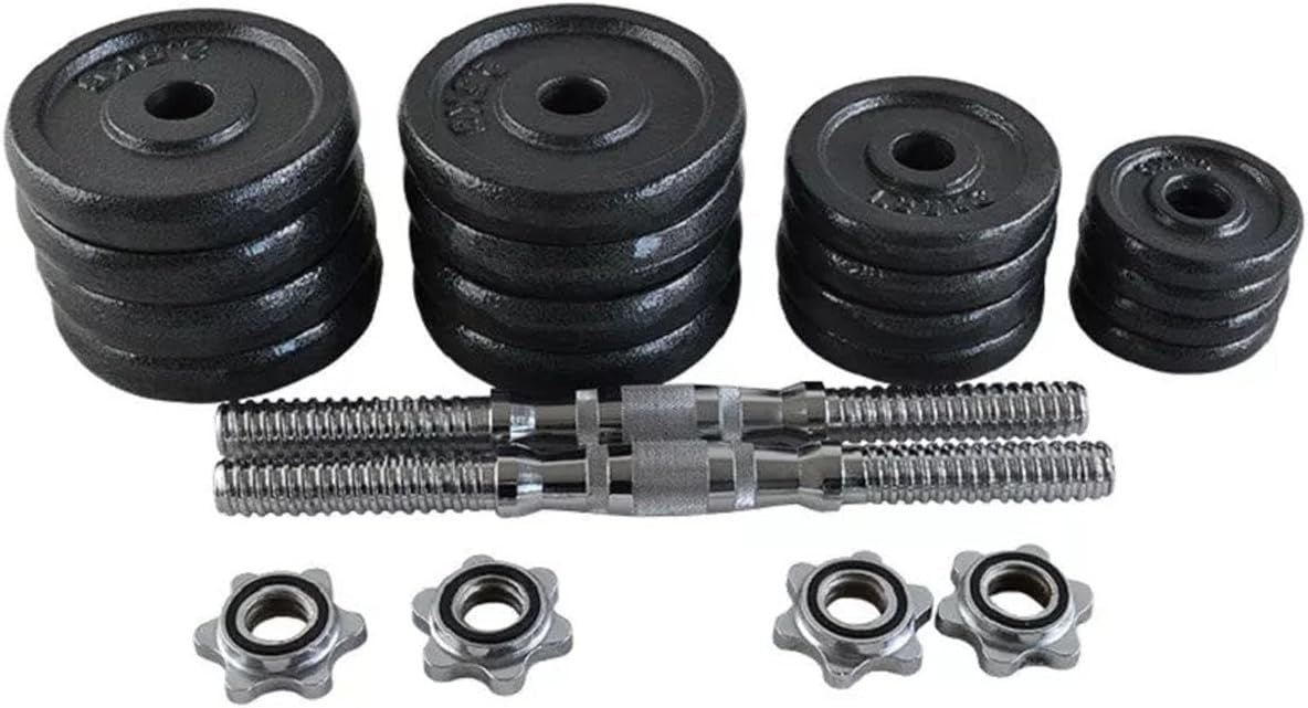 20kg Cast Iron Adjustable Dumbbell Set Non Slip Home Gym Strength Weights