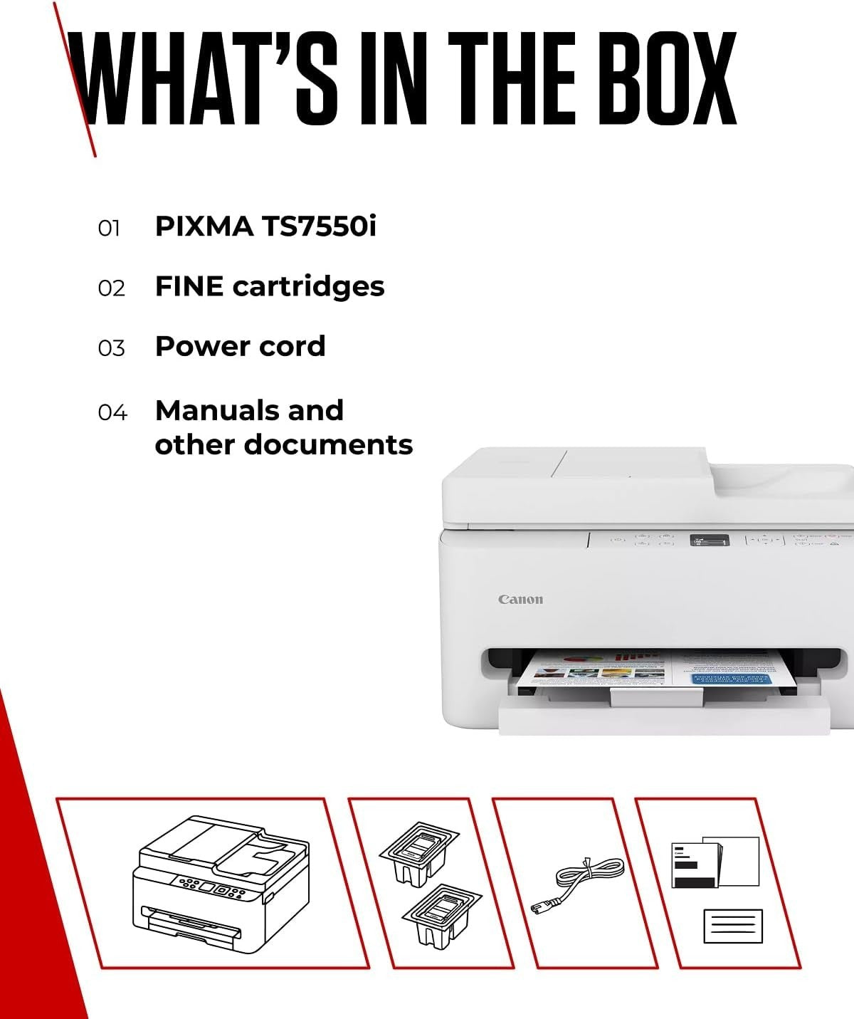 All-in-One Wireless Printer with ADF, Duplex & OLED Display White