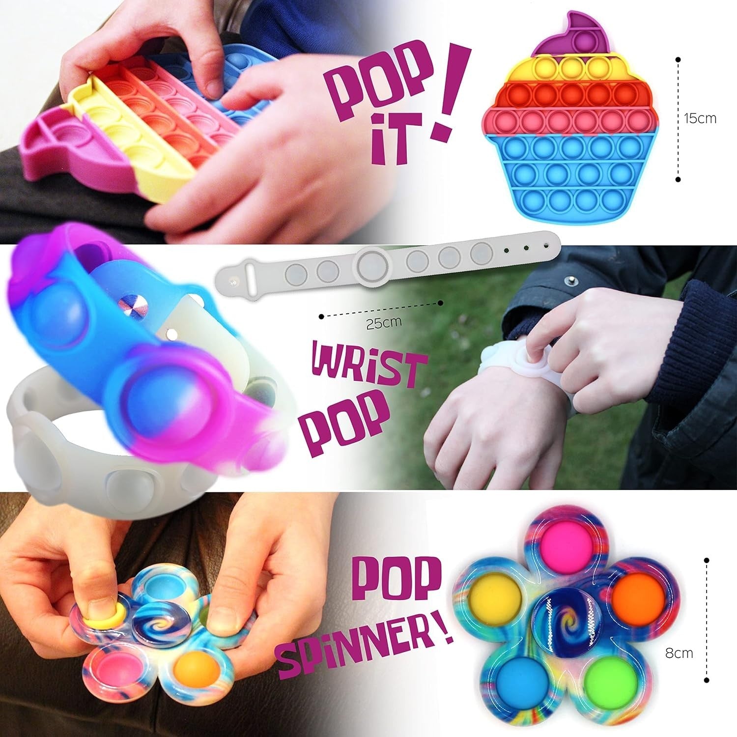 Fidget Toy Variety Pack Anxiety Relief Sensory Set Party Bag Fillers