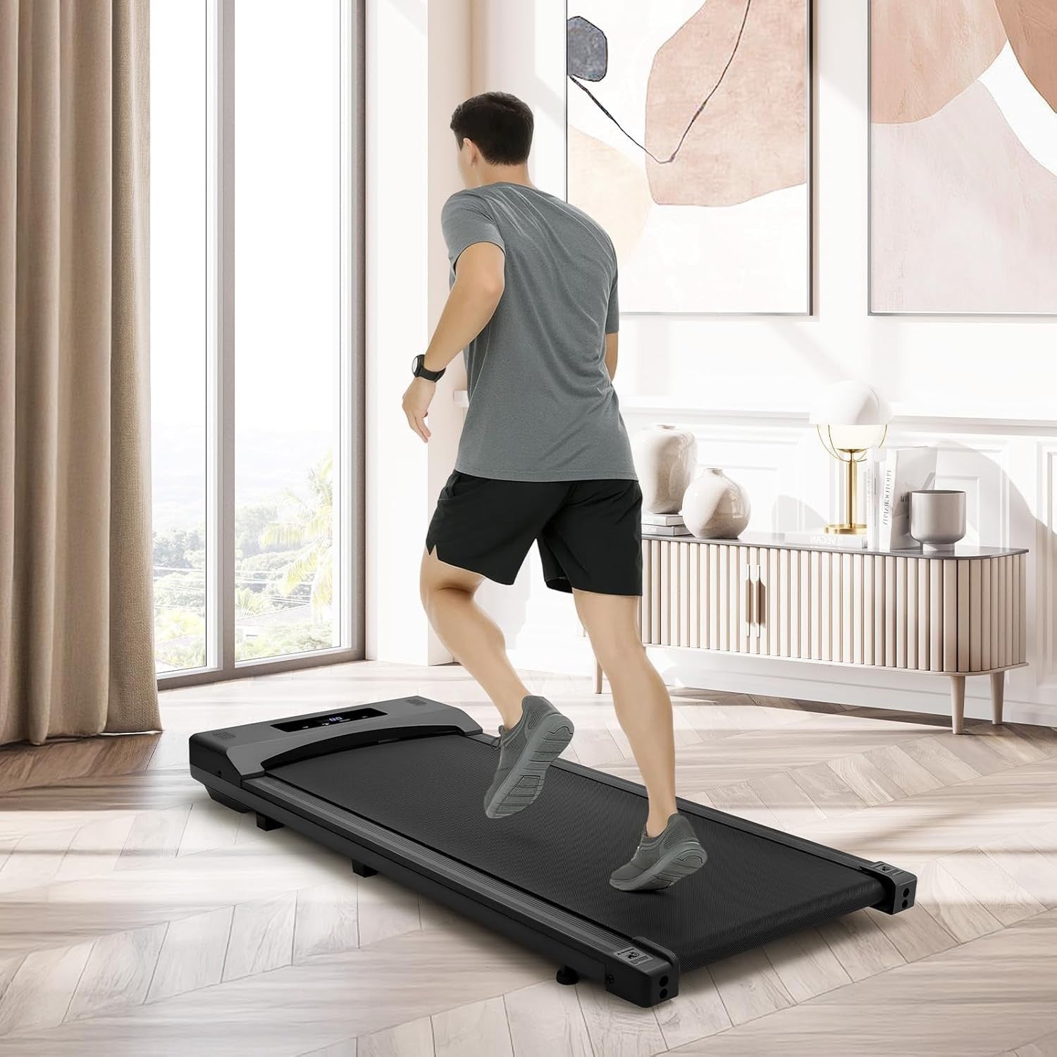 Under Desk Treadmill 2.5HP Ultra Slim Walking Pad 1–8 km/h Home Office