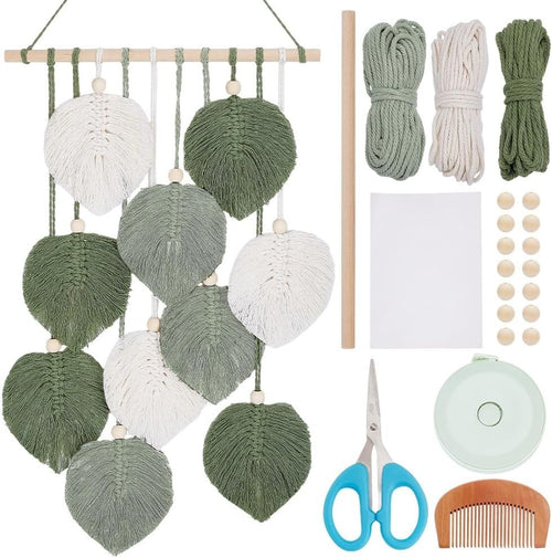 DIY Macrame Leaf Wall Hanging Kit Boho Home Decor