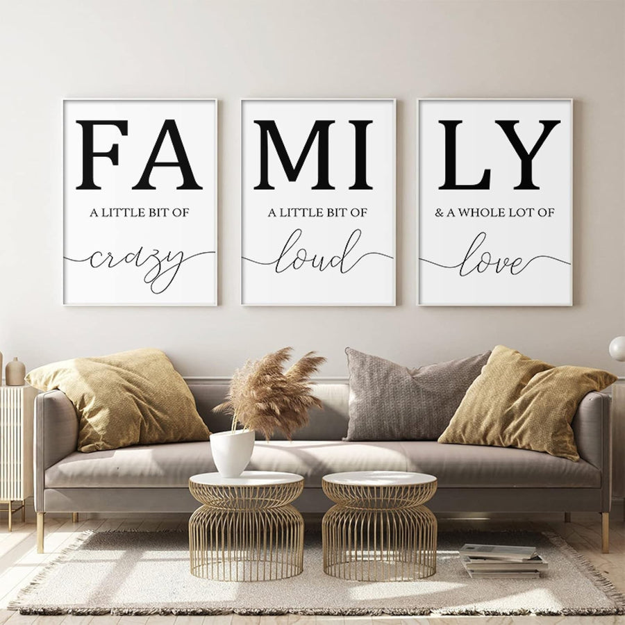 Nordic Family Canvas Wall Art 50x70cm Quote Home Decor