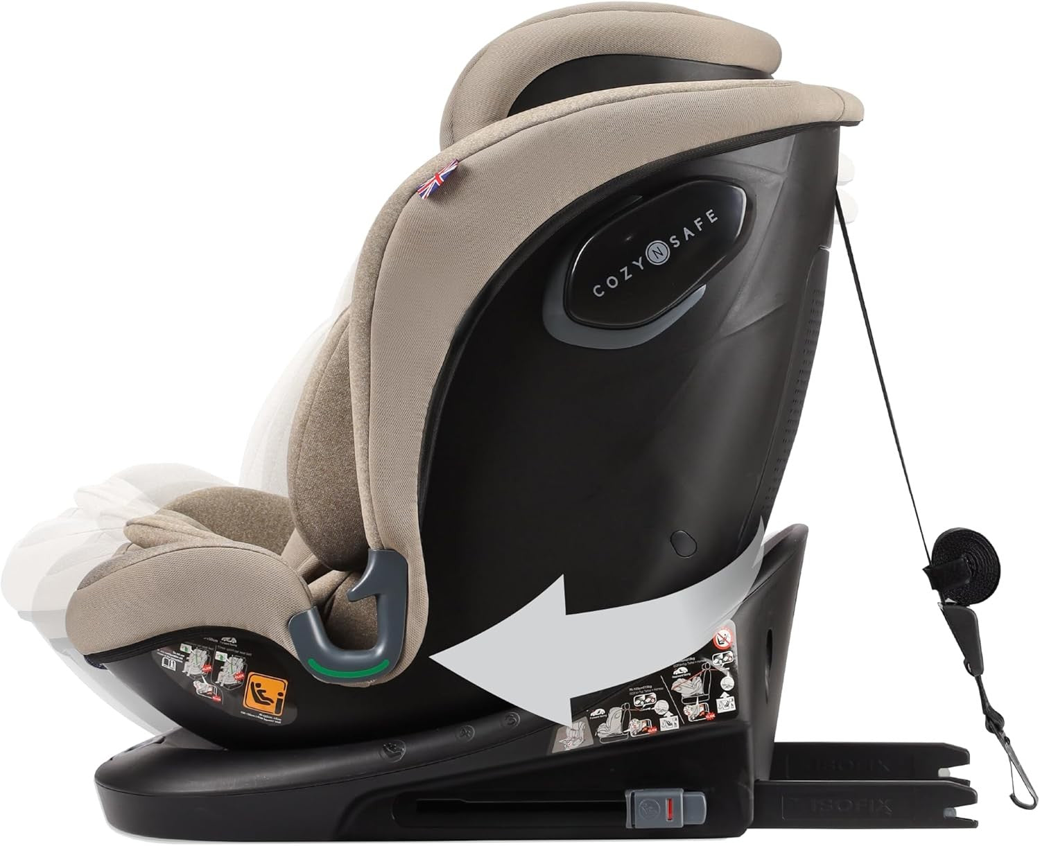 360° Rotating i-Size Child Car Seat ISOFIX 40–150cm All-in-One Safety
