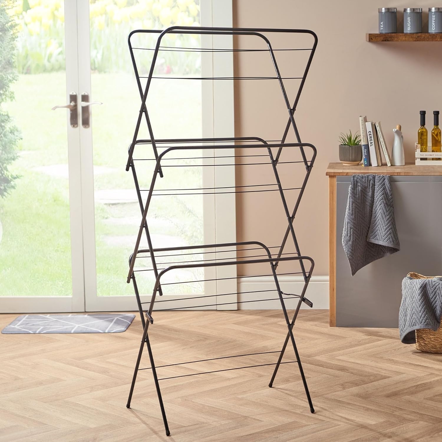 Radiator Clothes Airer 3 Tier Folding Indoor Drying Rack Space Saving