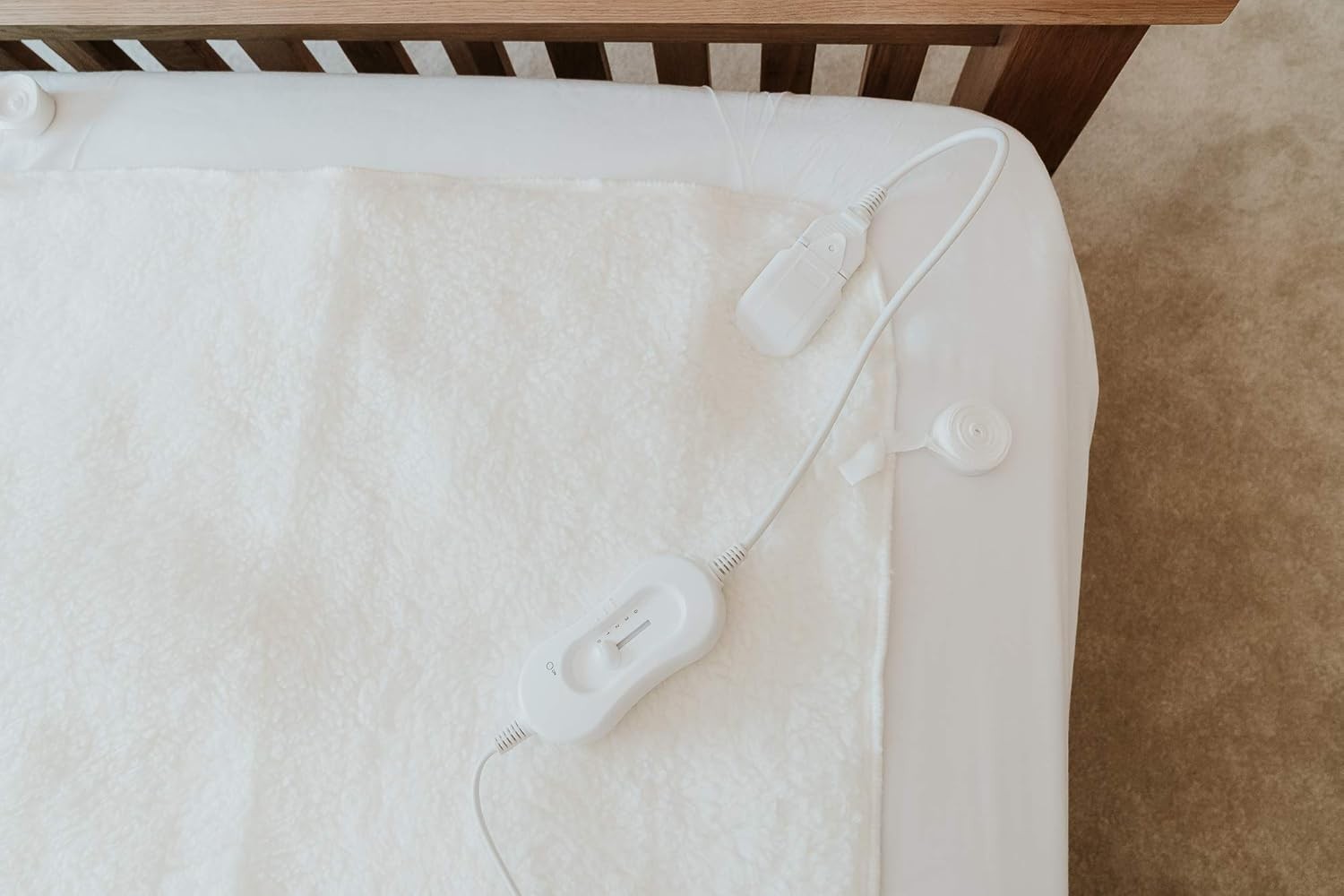 Electric Heated Blanket Double Soft Fleece 3 Heat Settings Remote Control