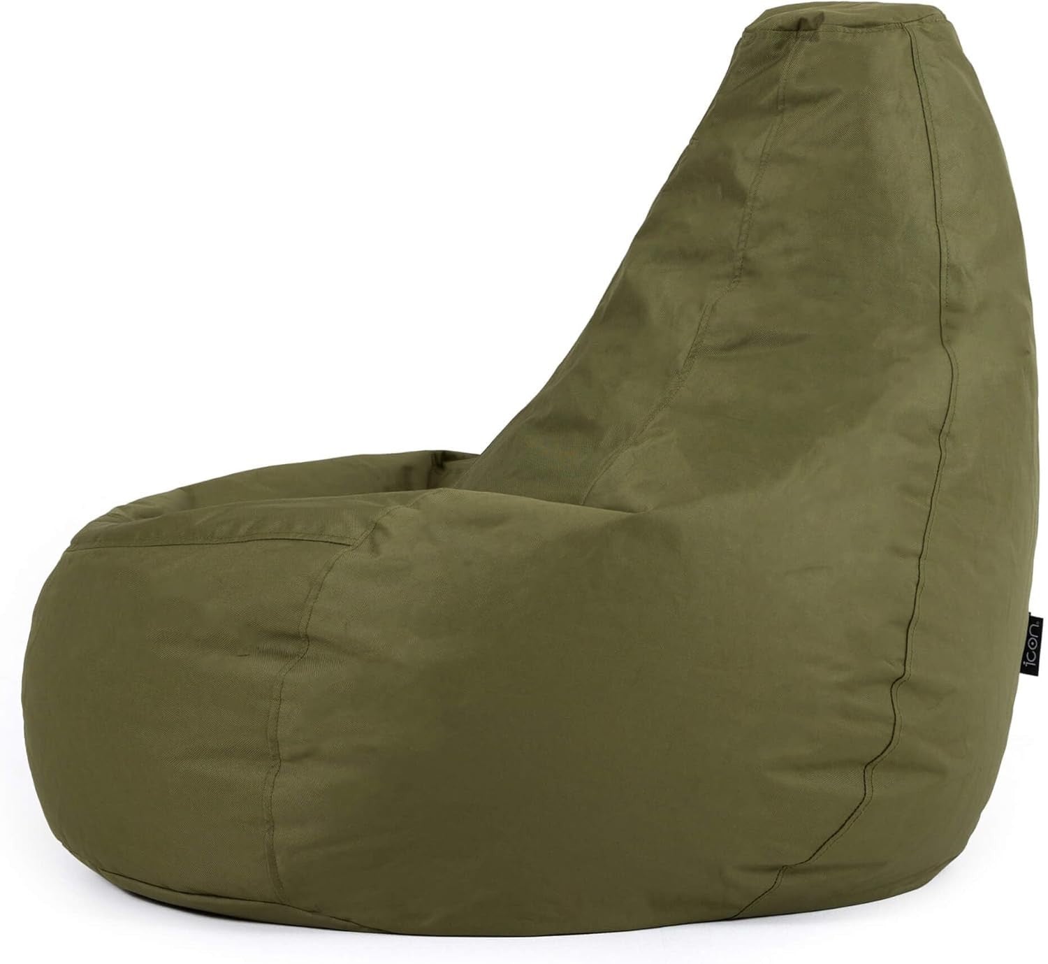 Outdoor Recliner Bean Bag Chair Khaki Green Water Resistant Gaming Seat
