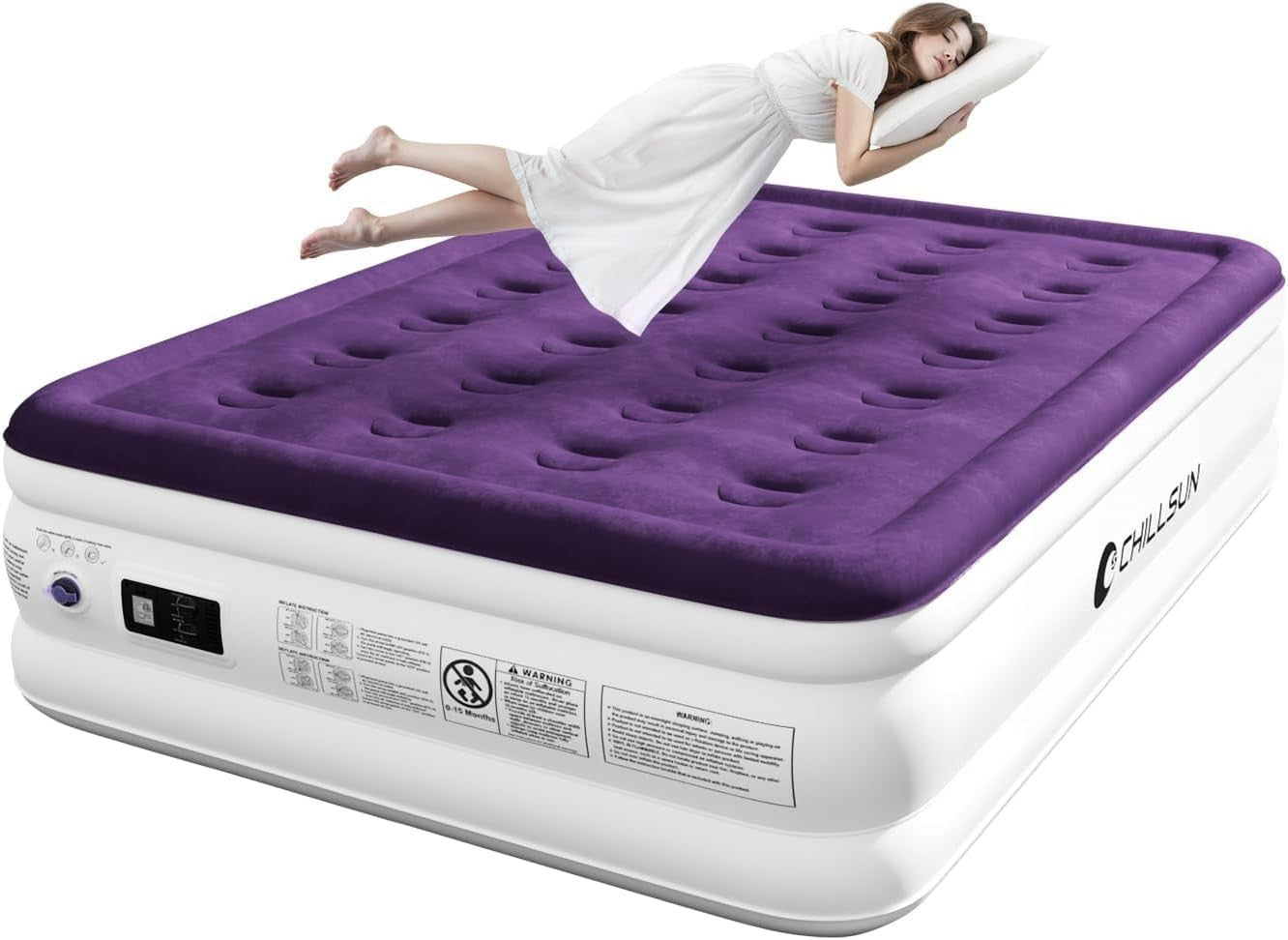 Inflatable Air Mattress King/Double | Built-In Pump, Camping & Guest Bed
