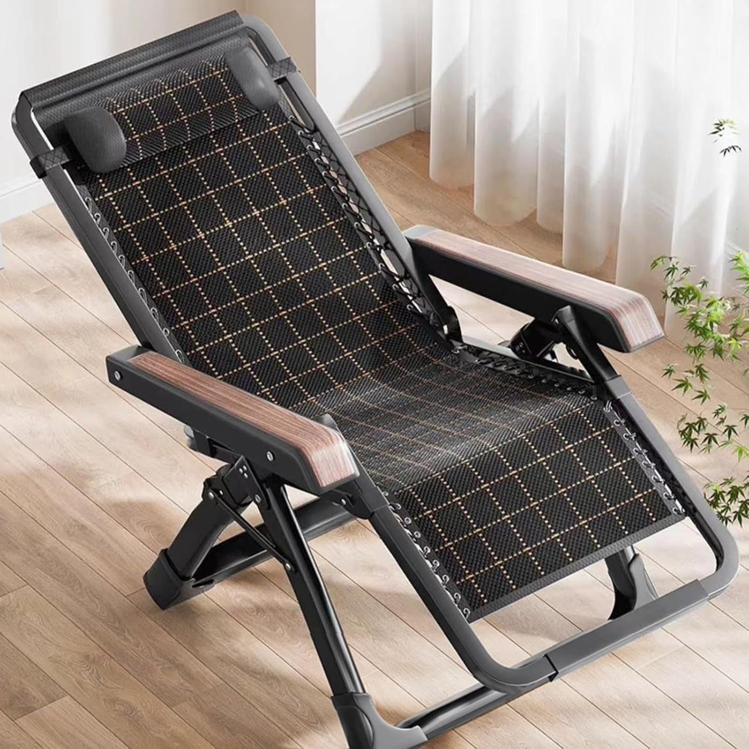 Zero Gravity Outdoor Recliner Chair - Adjustable Headrest, Heavy Duty Patio