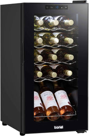 15 Bottle Wine Cooler Fridge Digital Touch Control LED Quiet Freestanding