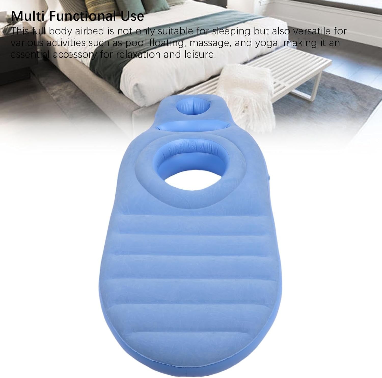 Inflatable Pregnancy Pillow Full Body Maternity Air Bed Belly Hole PVC