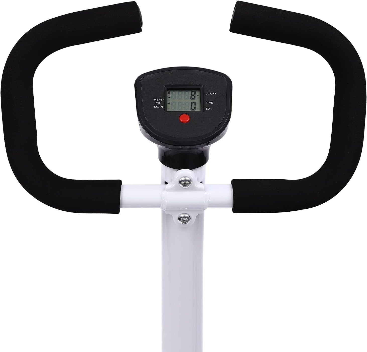 Adjustable Stair Climber Stepper Machine w/ Armrest Display & Resistance Bands