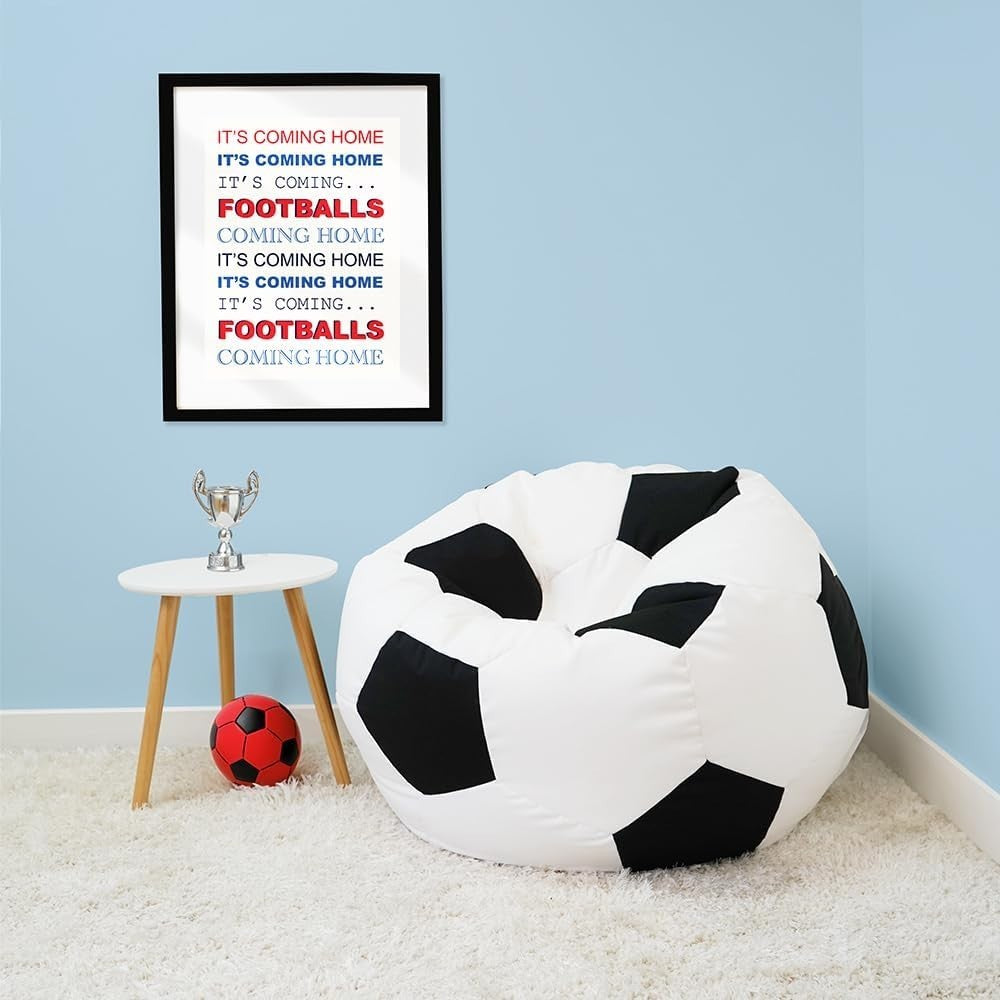 Kids Football Bean Bag Chair Kids Room Seat Durable Washable Playroom Gift
