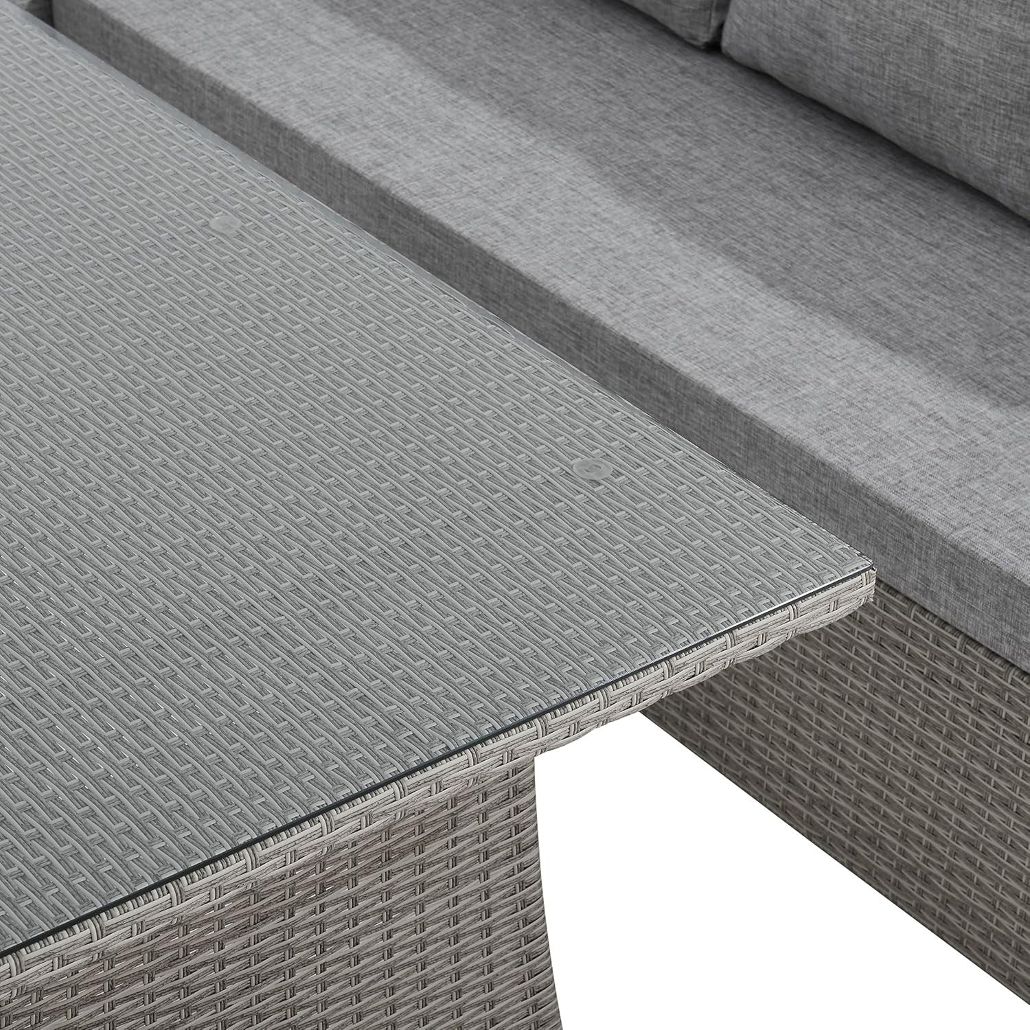 9 Seater Rattan Corner Sofa Dining Set Outdoor Garden Patio Furniture