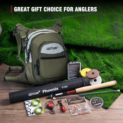 12ft Tenkara Fly Fishing Rod Kit Carbon Fibre Cork Handle Chest Pack