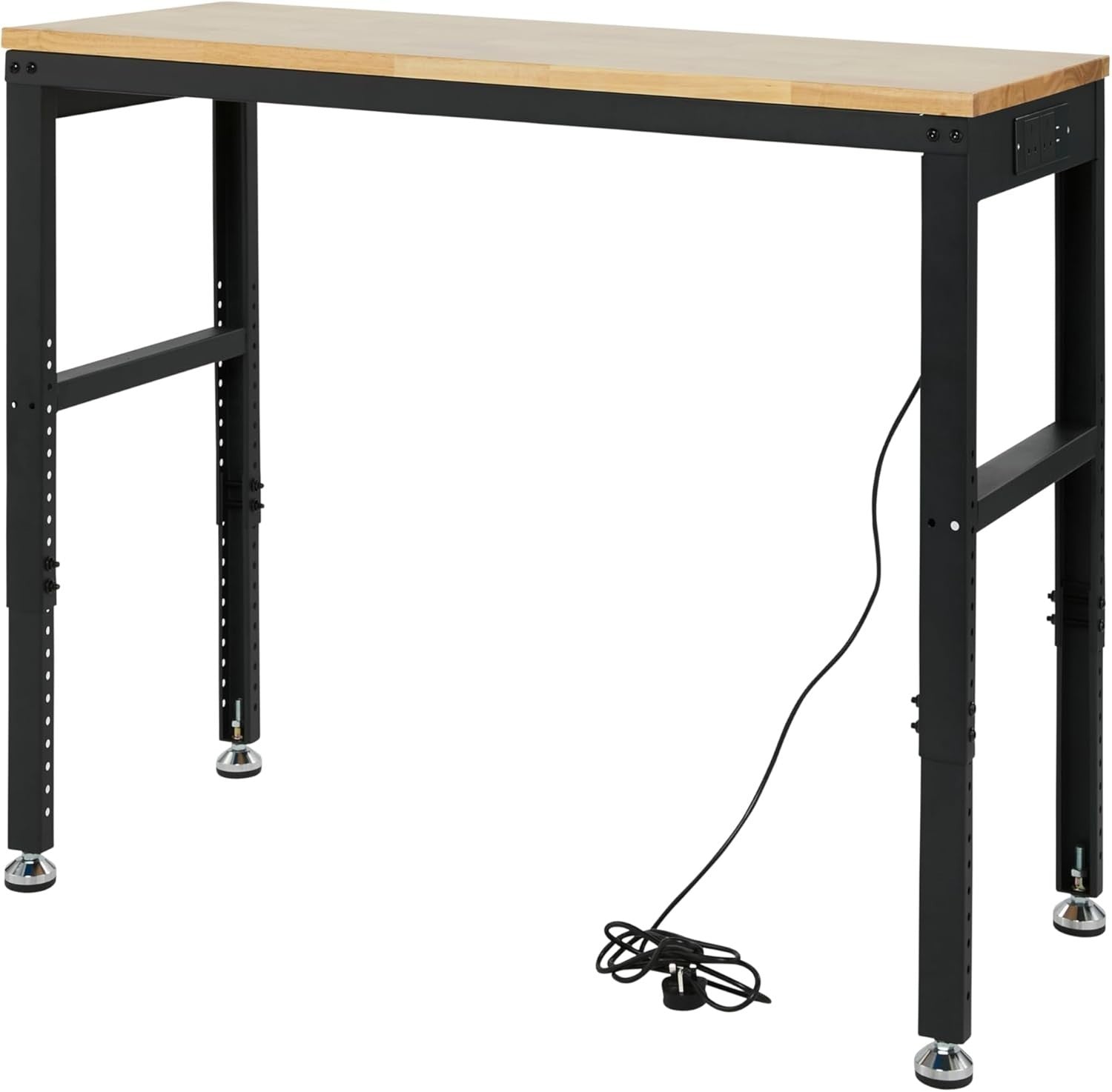 Adjustable Heavy Duty Workbench 800kg with Power Sockets USB 1220mm Wide