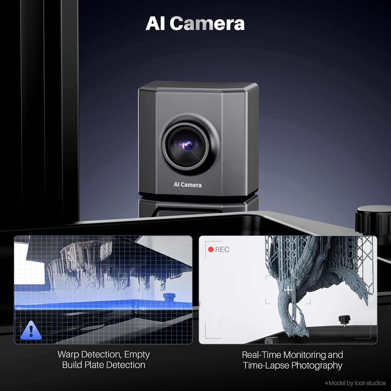 9K Resin 3D Printer Auto Level WiFi AI Camera Fast MSLA Desktop