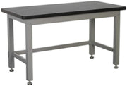 Heavy Duty 1.5m Steel Workbench 1000kg Capacity Adjustable Feet Industrial