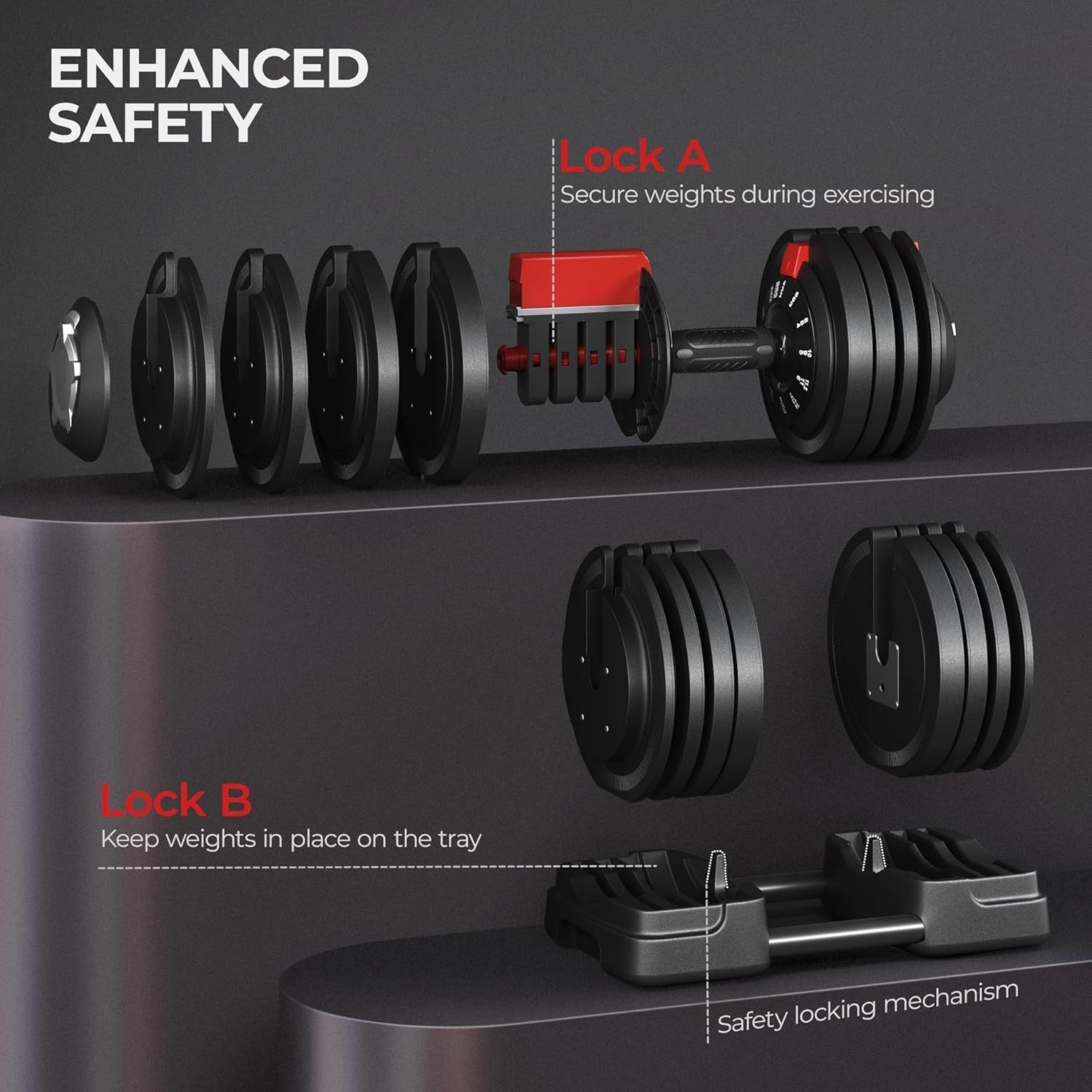 3-in-1 Adjustable Dumbbell Barbell Kettlebell Set Up to 24kg Home Gym
