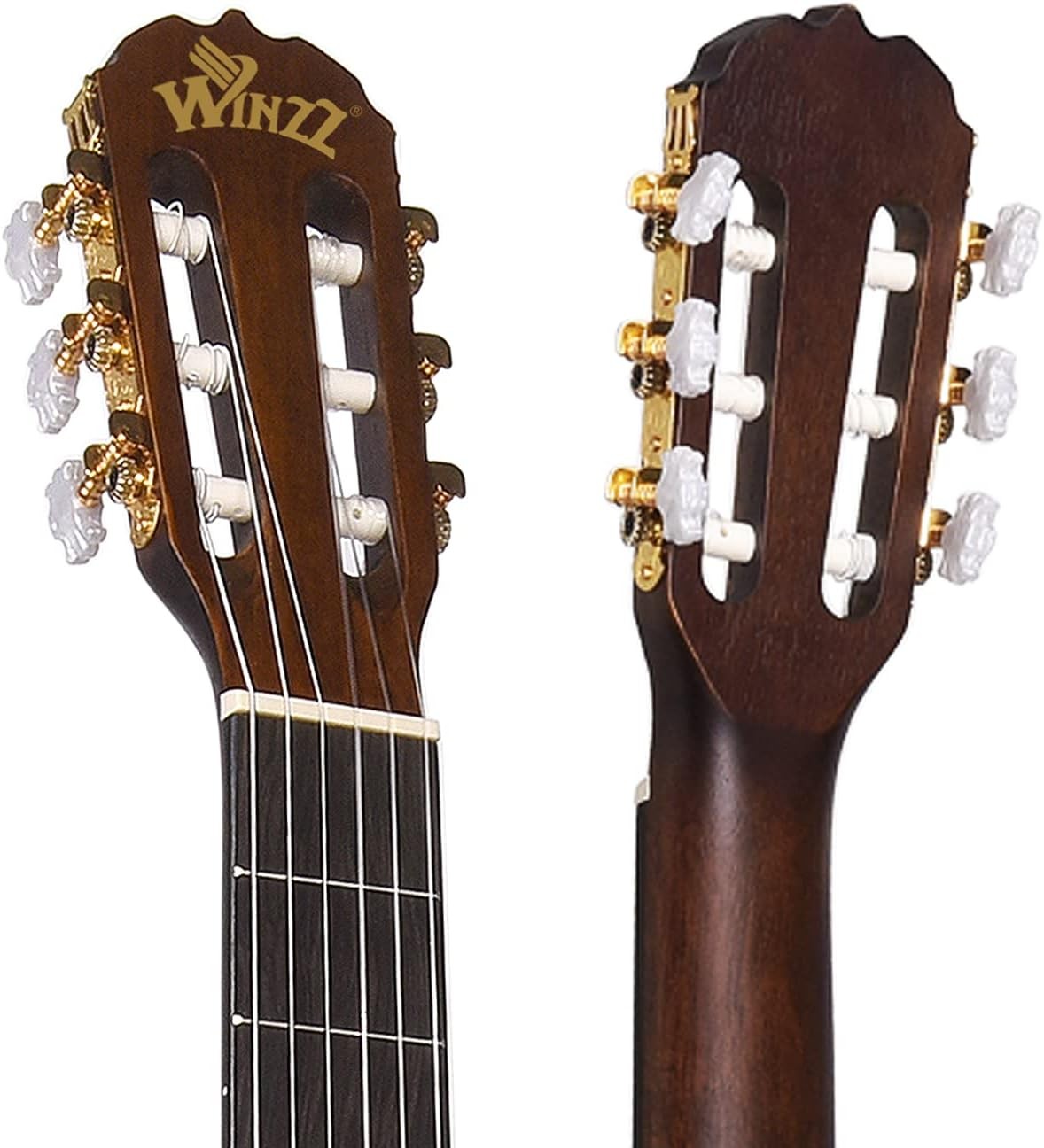 4/4 Full Size Classical Spanish Guitar 39in Starter Kit Brown