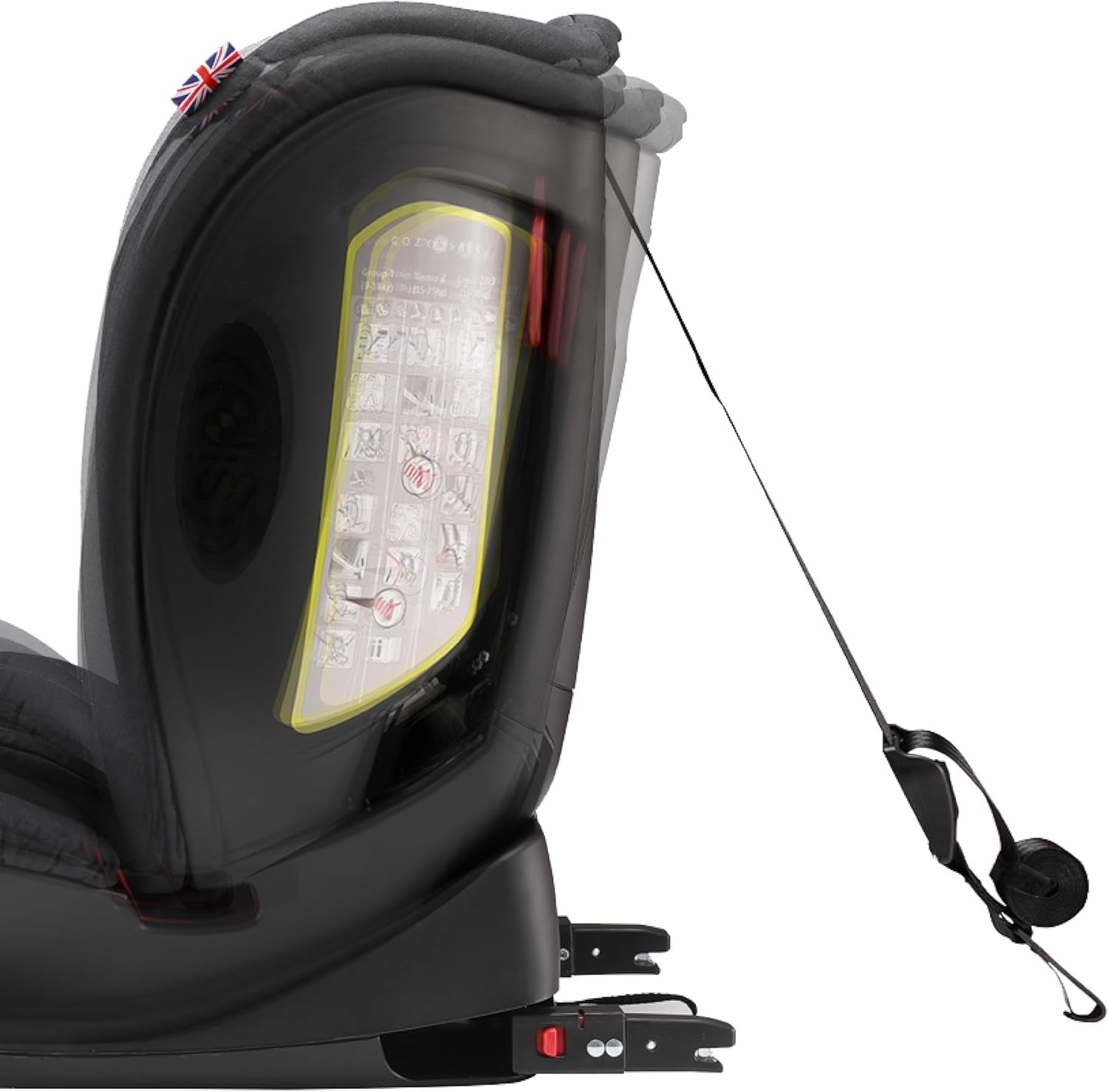 ISOFIX Child Car Seat Group 1 2 3 9–36kg 25kg Harness Toddler Seat