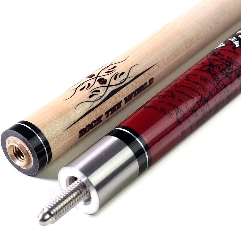 58” Pro Pool Cue 21oz Maple Shaft 13mm Tip Linen Grip Soft Case