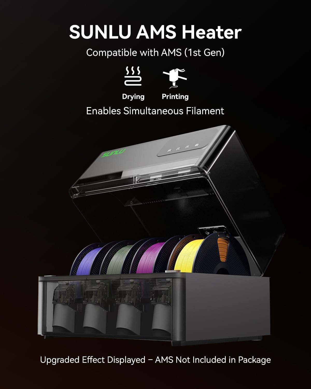 AMS Filament Heater Upgrade 4 Spool Print Dry 70C Fast Heat