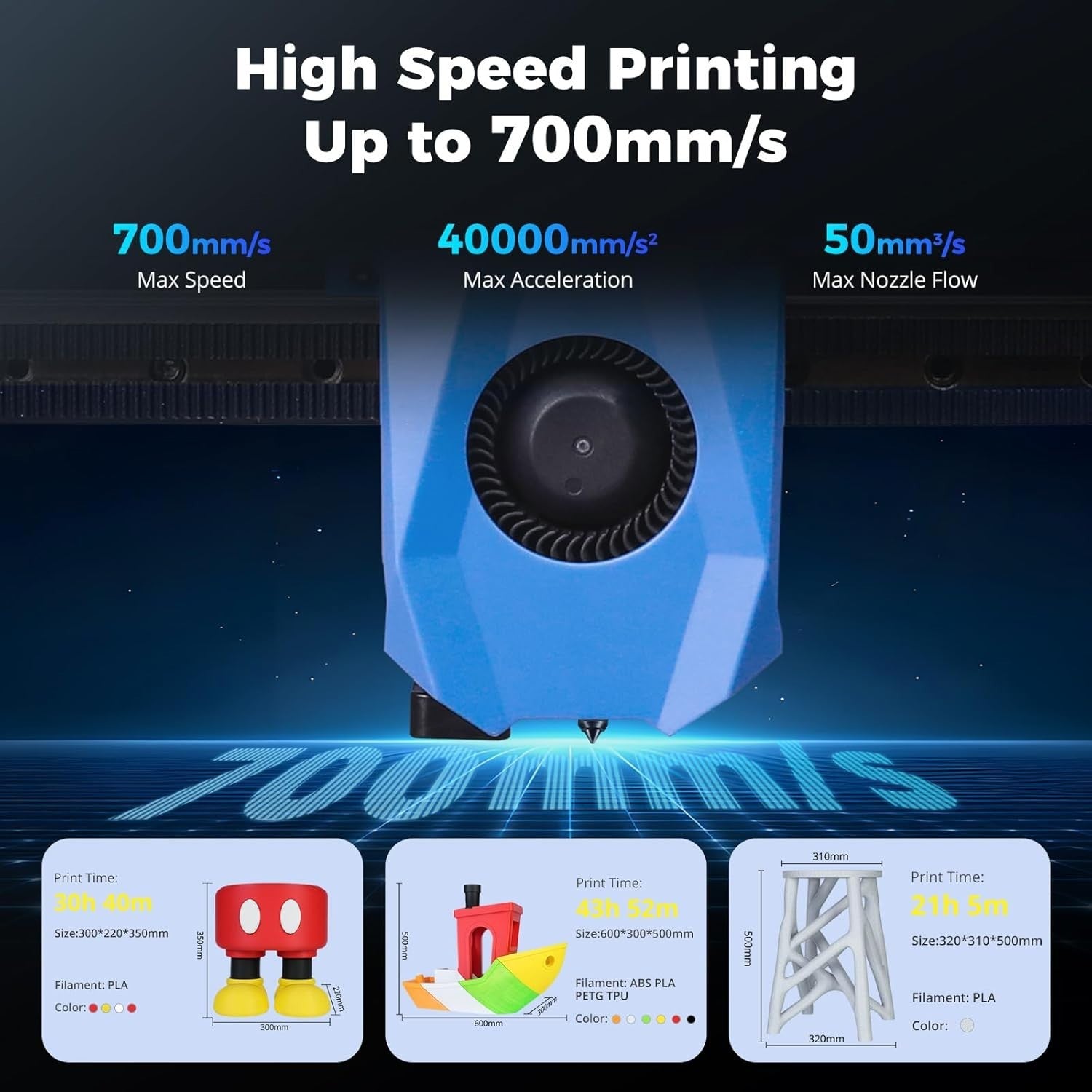 Large CoreXY 3D Printer 700mm/s Auto Level Industrial High Precision