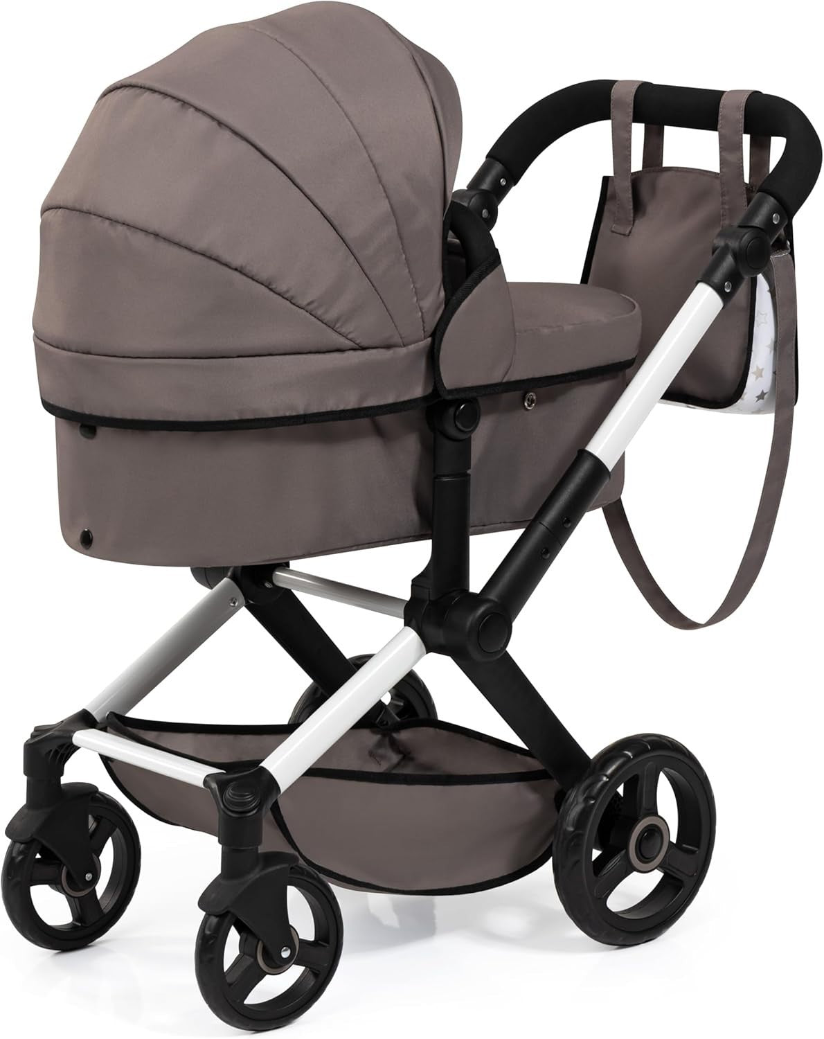 Modern Doll Pram Stroller Foldable Metal Frame Role Play Toy