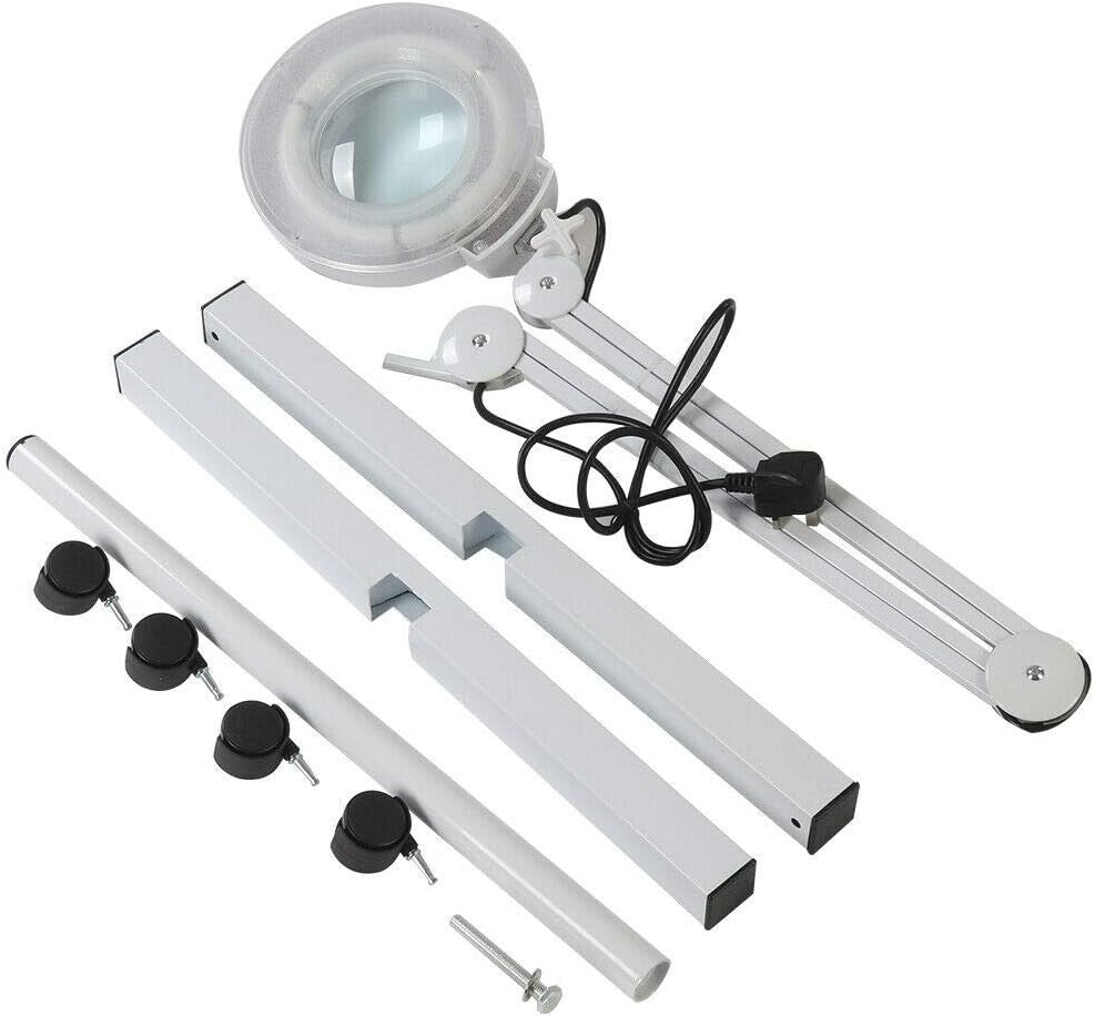 LED Magnifying Floor Lamp 5X Adjustable Medical Beauty Reading Light