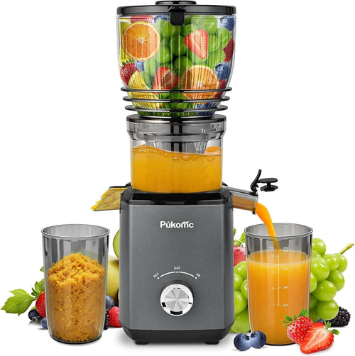 Cold Press Juicer 147mm Wide Chute Whole Fruit Slow Juicer 300W