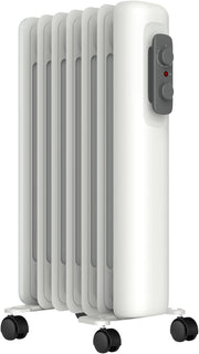 Portable 1500W Oil-Filled Radiator Heater with Thermostat & Safety Features