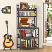 5 Tier Record Player Stand Vinyl Storage Rack CD DVD Media Shelf