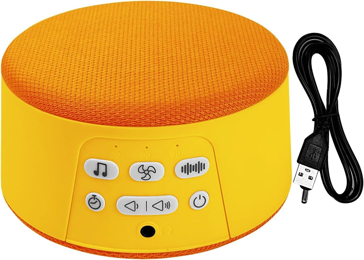 White Noise Machine for Sleep – Portable Rechargeable Soother with Timer
