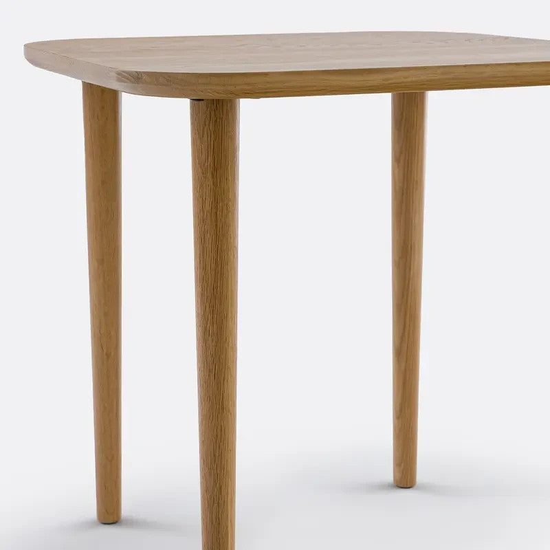 Solid Oak Square Coffee Table 50cm Modern Wood Lounge Side Table