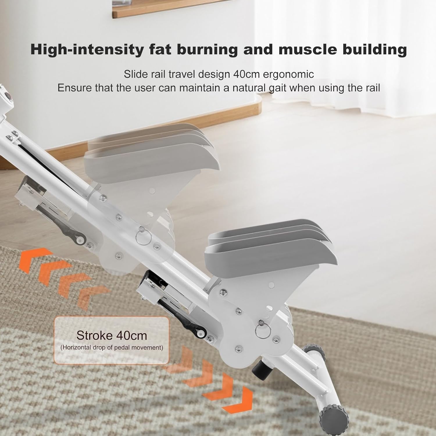 Vertical Climber Stepper for Home w/ LCD Monitor & Adjustable Pedals, 100kg