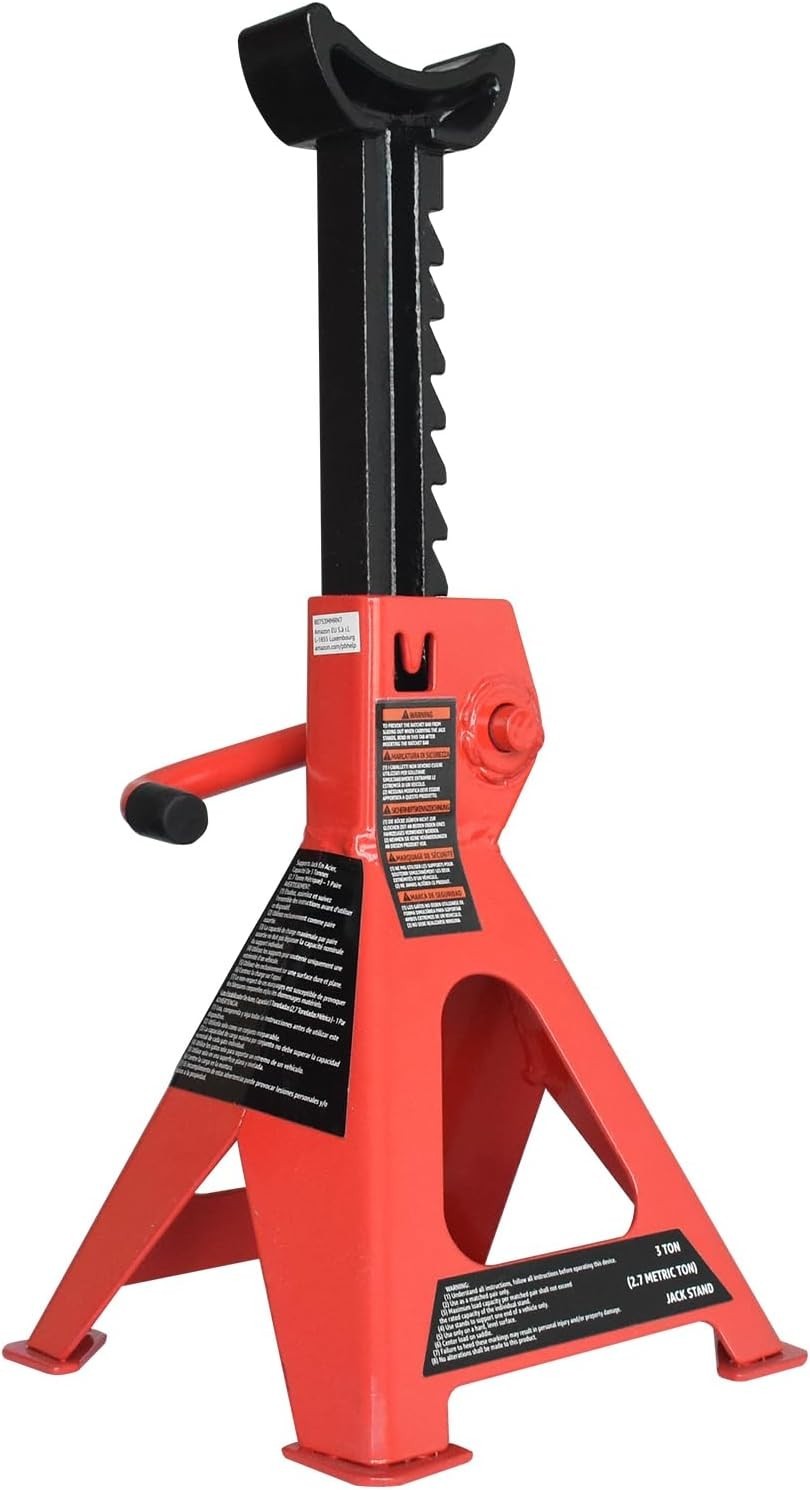 Steel Jack Stands 3 Ton Heavy Duty Pair Adjustable Height Car SUV Repair Support