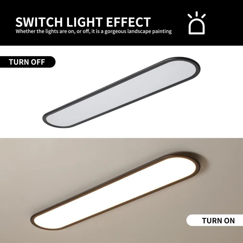 Ultra Thin LED Ceiling Light 100CM Remote Dimmable 48W Low Profile Lamp